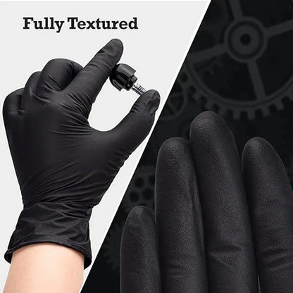 10/20/50/100PCS Black Nitrile Disposable Gloves for Work Latex Free Home Cleaning Glove Textured Mechanic Tattoo Hair Dye Beauty Shop1104634566 Store