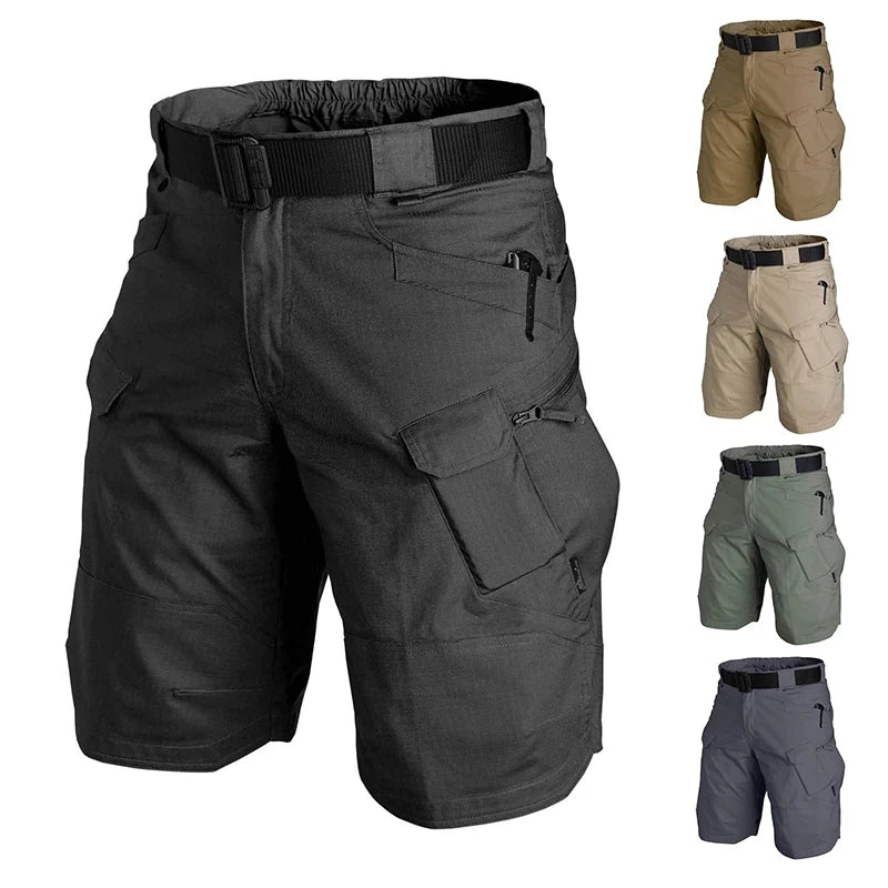 Men Urban Military Tactical Shorts Outdoor Waterproof Wear Multi pocket Pants