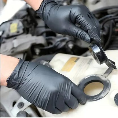 10/20/50/100PCS Black Nitrile Disposable Gloves for Work Latex Free Home Cleaning Glove Textured Mechanic Tattoo Hair Dye Beauty Shop1104634566 Store