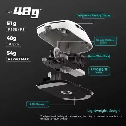 ATK VXE Dragonfly R1 Mouse of The Game E-Sports Long Battery Life Paw3395 Lightweight Ergonomic Three-Mode Bluetooth Mouse ATK GEAR Global Store