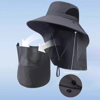 UV Protection Sun Hat with Neck Flap for Outdoor Adventure