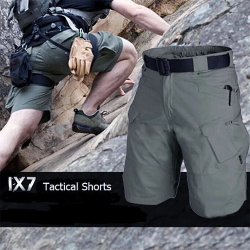 Men Urban Military Tactical Shorts Outdoor Waterproof Wear Multi pocket Pants