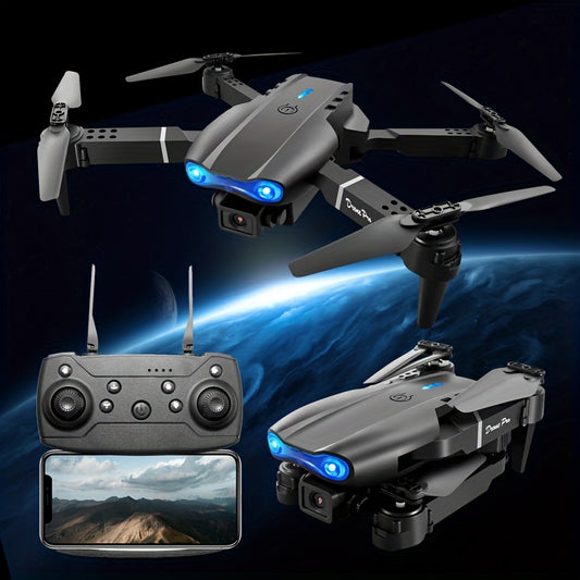 E99 Drone With Camera, Foldable RC Quadcopter Drone,Remote Control Drone Toys For Beginners Men's Gifts,Indoor And Outdoor Affordable UAV,Christmas Halloween Thanksgiving Gift.