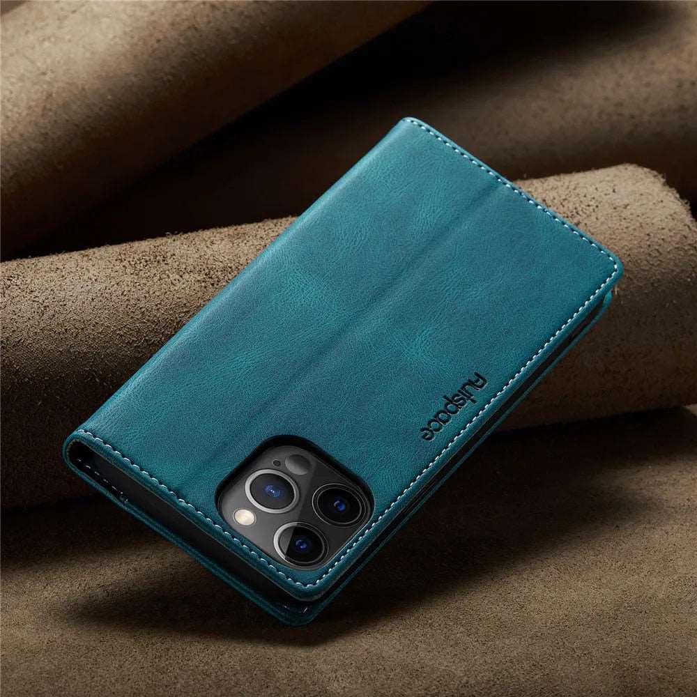 Phone Case For iPhone 15 14 13 12 11 Pro Max Case Leather Magnetic Flip Cover For iPhone 6 6s 7 8 Plus XS XR SE 2020 13 Mini Phone Case