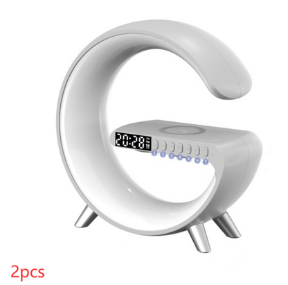 Intelligent G-Shaped LED Lamp: Bluetooth Speaker, Wireless Charger, Atmosphere Lamp - Bedroom Home Decor Essential https://sammyskfootball.com