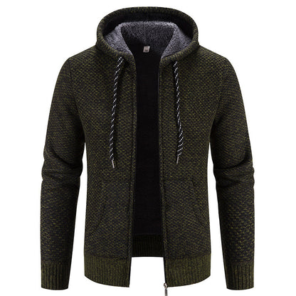 Warm Plush Zippered Winter Coat: Casual Hooded Comfortable & Stylish - https://sammyskfootball.com