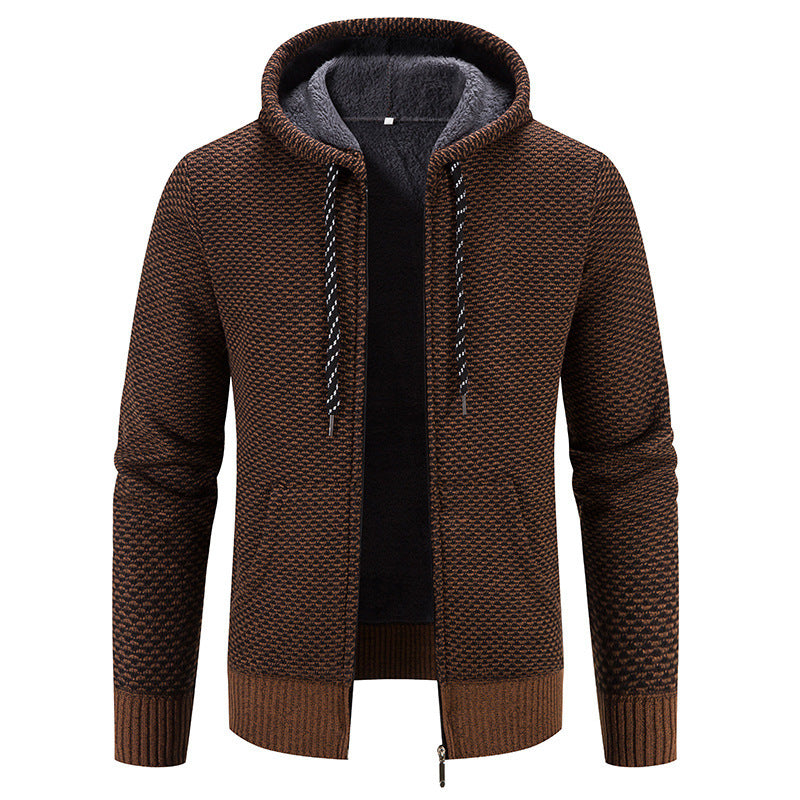 Warm Plush Zippered Winter Coat: Casual Hooded Comfortable & Stylish - https://sammyskfootball.com