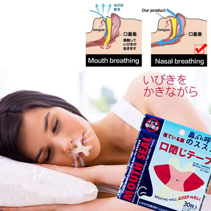 Anti Snoring Mouth Tape Healthcare Sleep Strip for Improved Nostril Breathing, Better Nighttime Sleep, and Reduced Mouth Breathing - Anti-Snoring