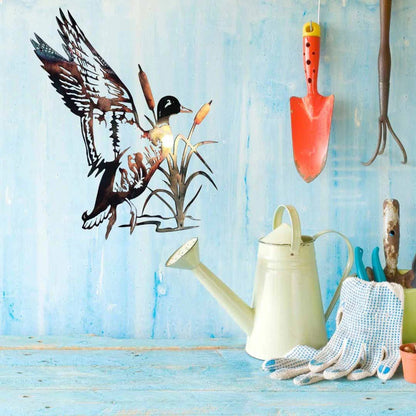 Mallard Duck Metal Wall Art – Alloy Animal Wall Decor | Rustic Iron Duck Wall Hanging | Wildlife Home Decor | 0.8mm Iron Craft https://sammyskfootball.com