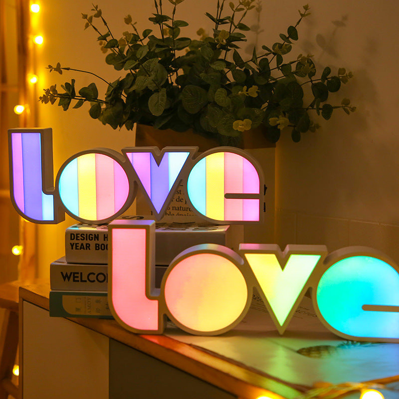 Valentine's Day Decor: LED LOVE Light | Unique Gift for Girlfriend, Birthday & Wedding Celebrations