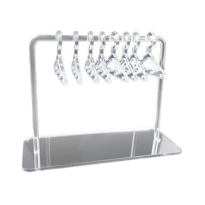 Acrylic Earring Hanging Display Rack Stand with Mini Coat Hangers_3