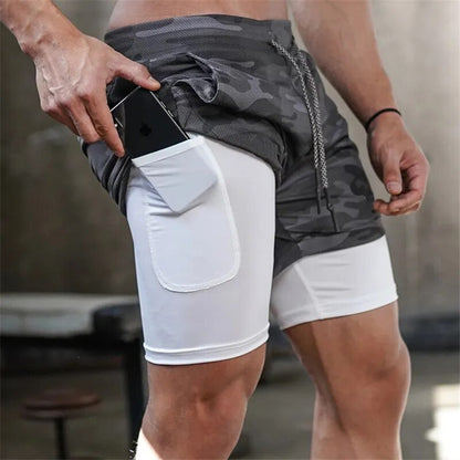 2 in 1 Quick Dry Breathable Active Gym Workout Shorts 2024 Running Men 2 In 1 Double-deck Quick Fitness Jogging Pants USAdrop